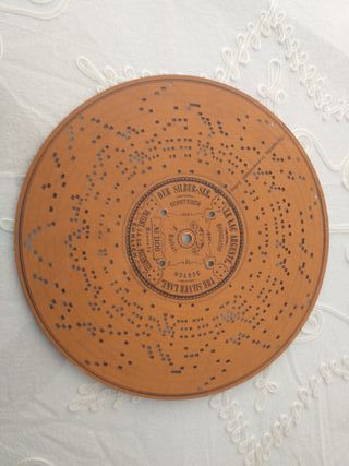 Discos de organillo antiguo de cartón