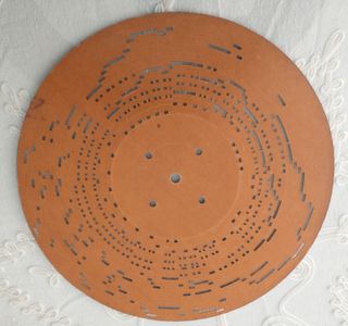 Discos de organillo antiguo de cartón