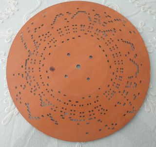 Discos de organillo antiguo de cartón