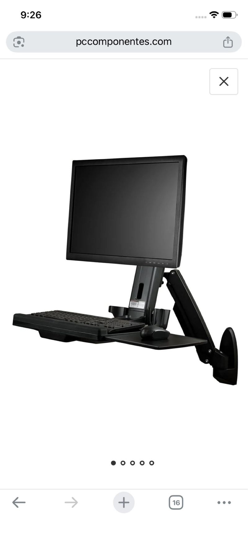 : Soporte Pared Monitor Startech WALLSTS1