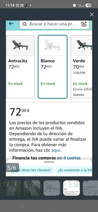 Hamaca tumbona fundas rayas verde y blanco