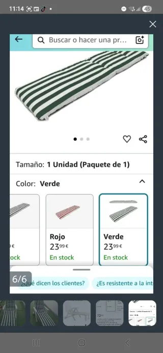 Hamaca tumbona fundas rayas verde y blanco