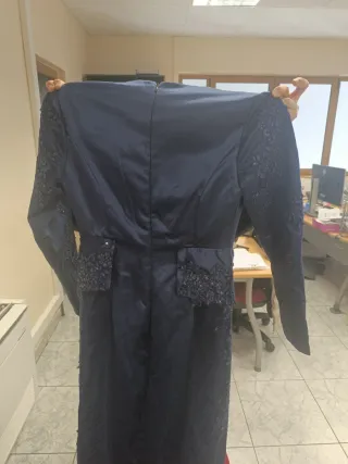 Vestido Sevillana Noche Azul y Rojo