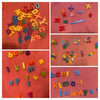 Letras y números magnéticos educativos