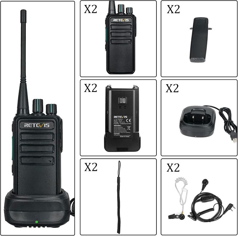 Retevis RB629 Walkie Talkie PMR446 con Auricular afbeelding 9