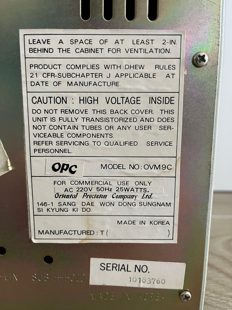 Monitor Industrial OPC OVM9C CRT Beige/Negro afbeelding 6