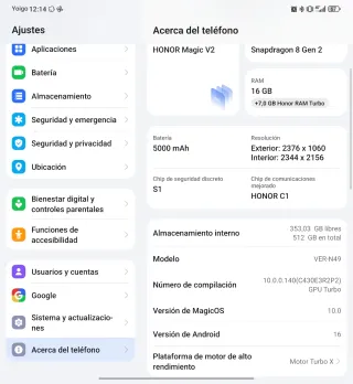 Honor Magic V2 512GB