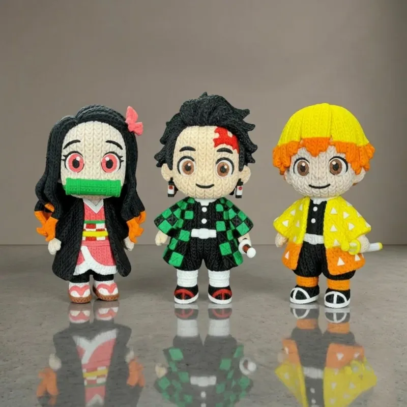 Colección Demon Slayer estilo crochet