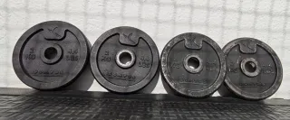 4 Discos de Pesas Hierro 2kg DOMYOS