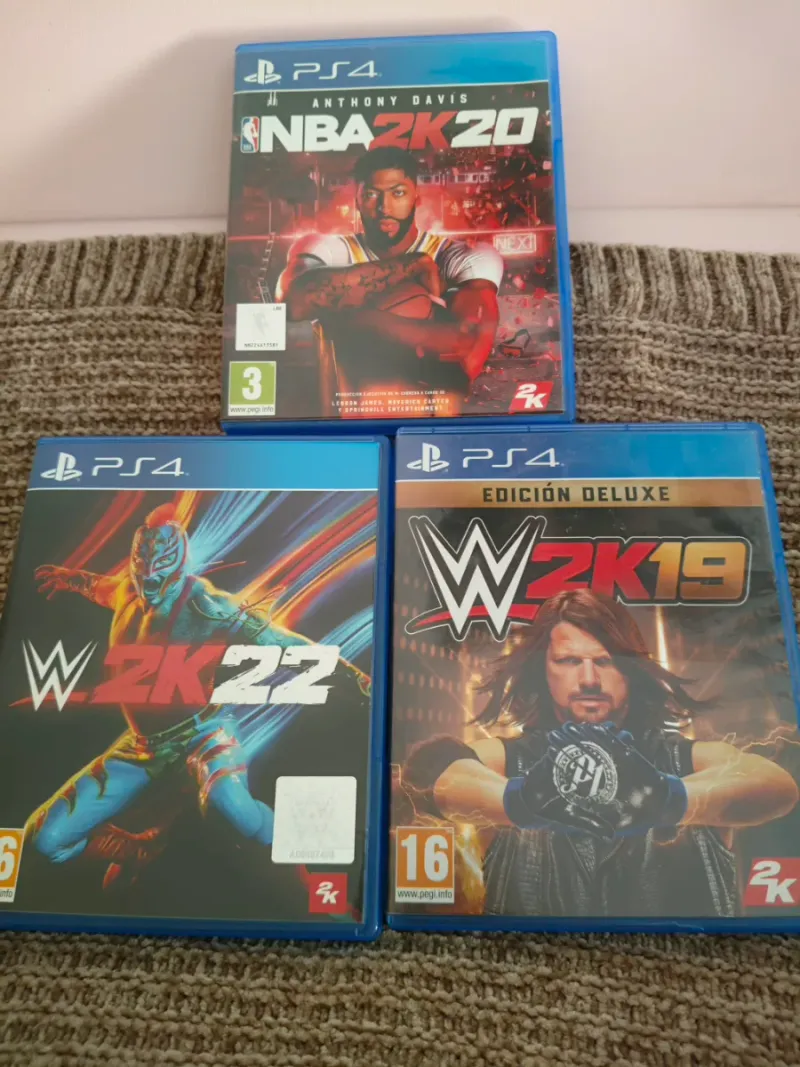 Pack 3 Juegos PS4: WWE 2K22, NBA 2K20, WWE 2K19