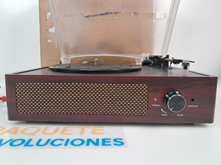 Tocadiscos Bluetooth con Altavoces Marrón