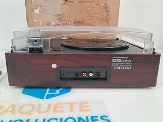 Tocadiscos Bluetooth con Altavoces Marrón
