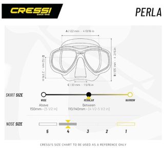 Máscara Gafas Tubo Snorkel Cressi Perla