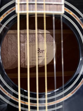 Guitarra Cort Acústica Negra (NUEVA) + Funda Nueva