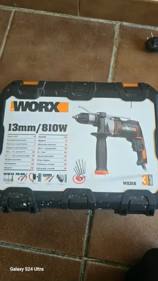 Taladro WORX con brocas BOSCH