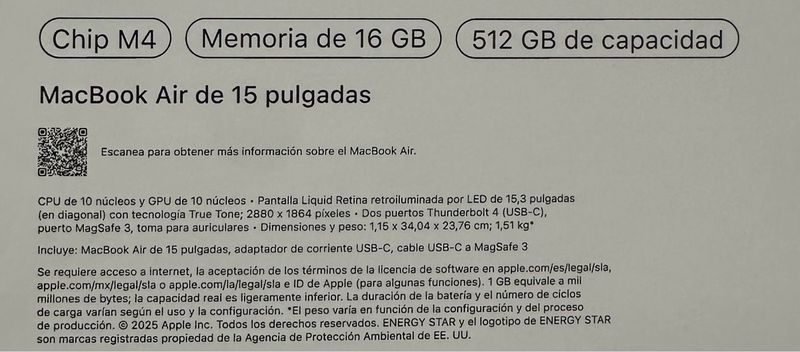 MacBook Air 15 (2025) M4 16GB 512GB Azul Medianoch afbeelding 2