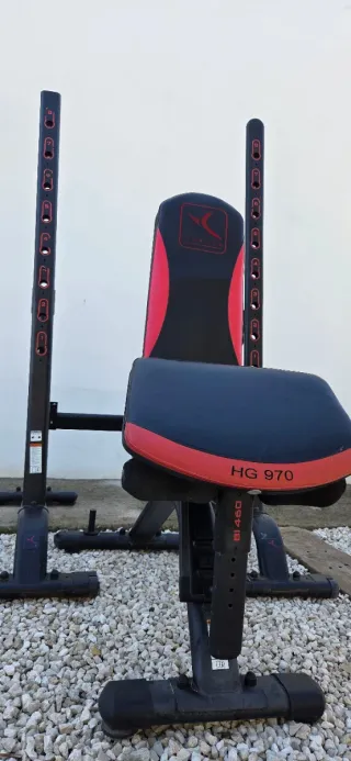 Banco y soporte de pesas Domyos HG 970