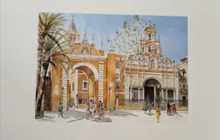 Litografie di luoghi di Siviglia