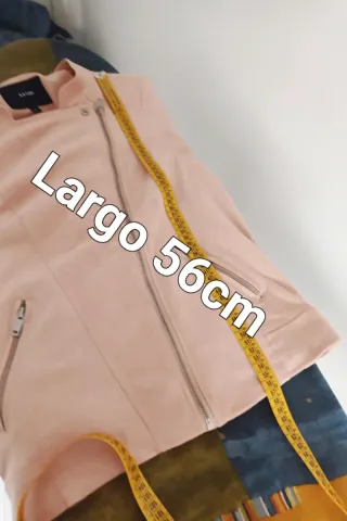 Chaqueta Biker Antelina Rosa T. S/M