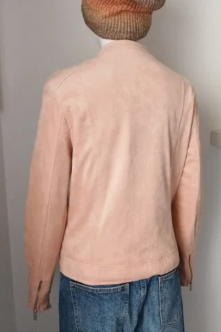 Chaqueta Biker Antelina Rosa T. S/M