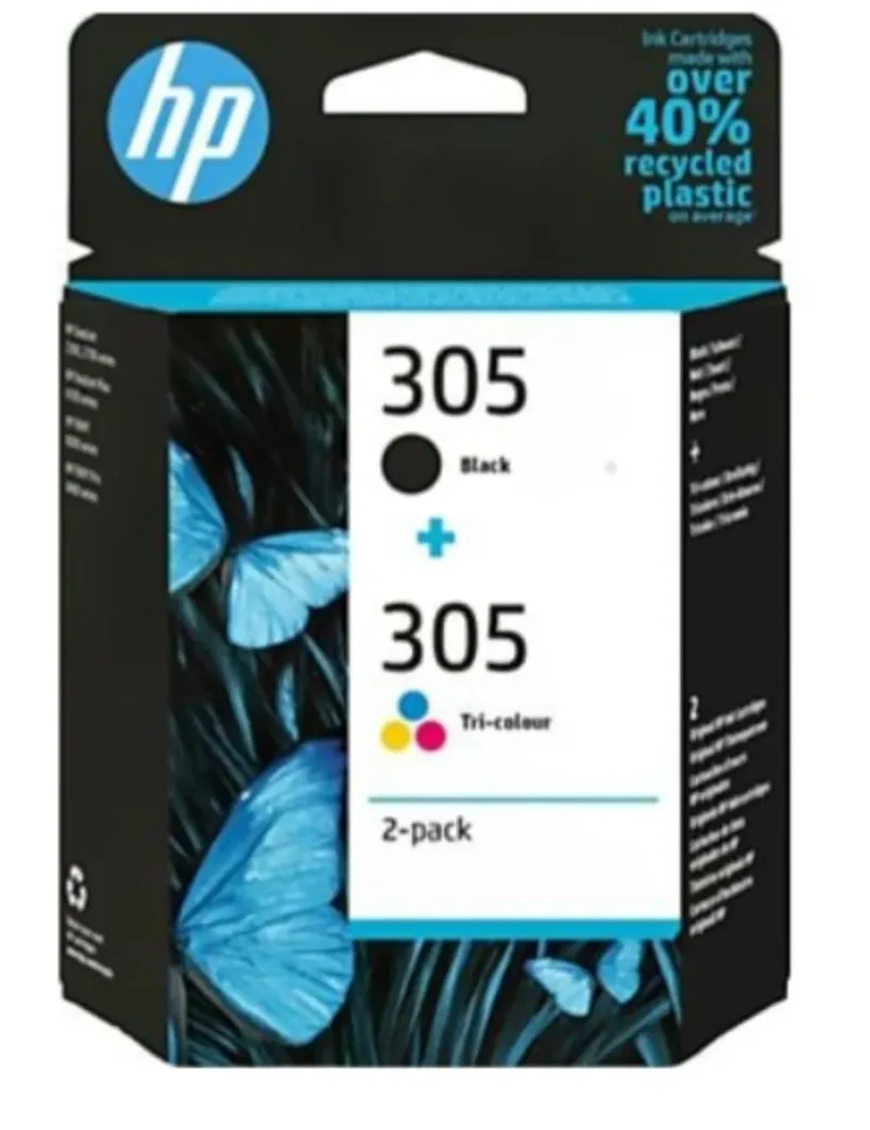 Pack 2 Cartuchos Tinta HP 305 Negro/Tri