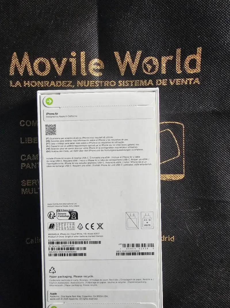 iPhone 17 Air 1TB Nuevo Sin Abrir afbeelding 2