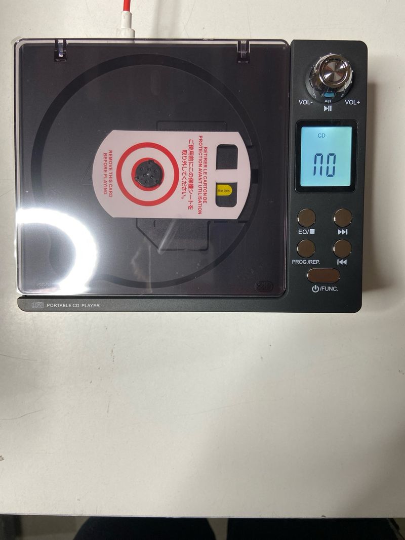: Reproductor CD Portátil Lenco L-CD201 Negro