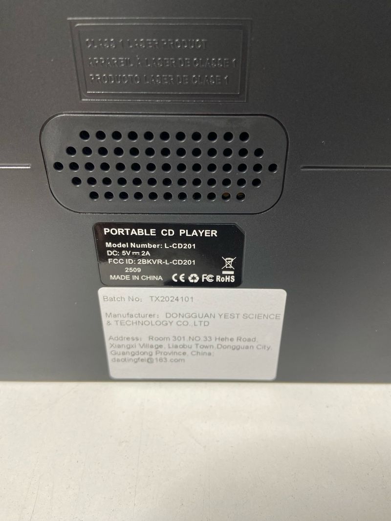 : Reproductor CD Portátil Lenco L-CD201 Negro afbeelding 5