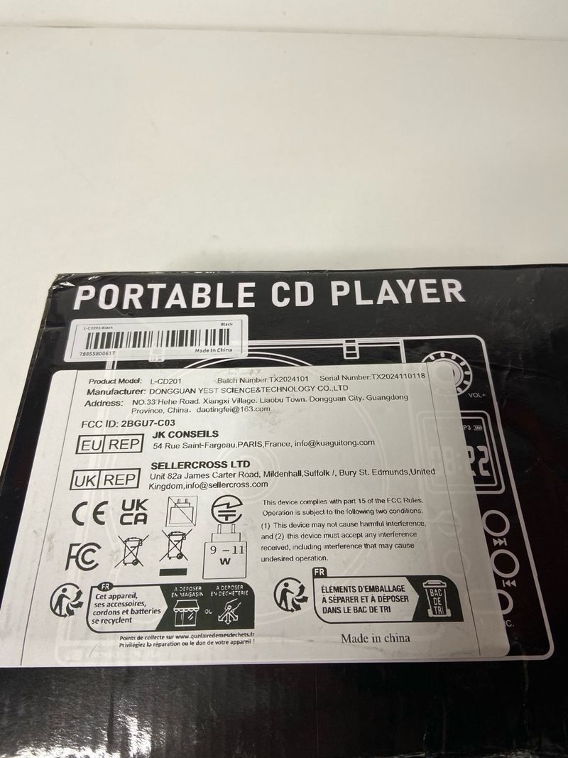 : Reproductor CD Portátil Lenco L-CD201 Negro afbeelding 8