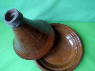 Tajine Marroquí Cerámica Marrón
