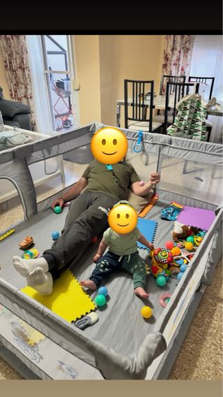 Corral para bebé grande + alfombra