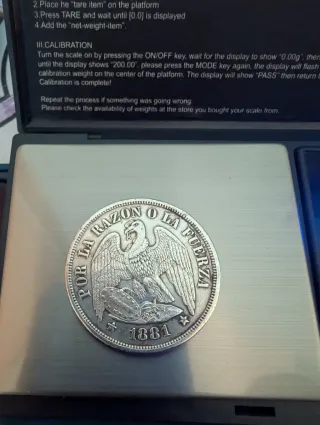 Moneda 1 Peso Chile 1881