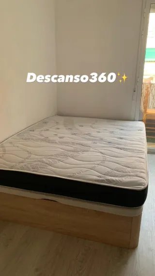 Canapé y Colchón Madera Blanco