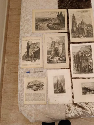 Raccolta di incisioni di città del XIX secolo