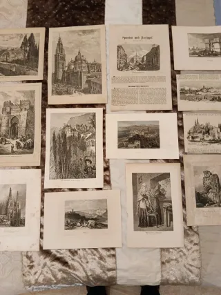 Raccolta di incisioni di città del XIX secolo