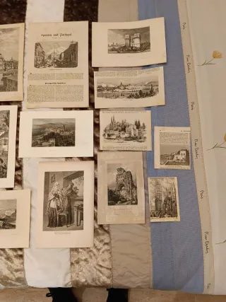 Raccolta di incisioni di città del XIX secolo