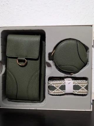 Conjunto Cartera, Monedero y Asa Ajustable