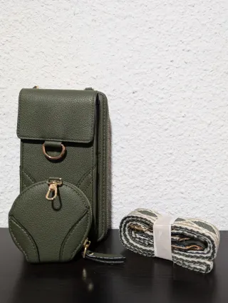 Conjunto Cartera, Monedero y Asa Ajustable