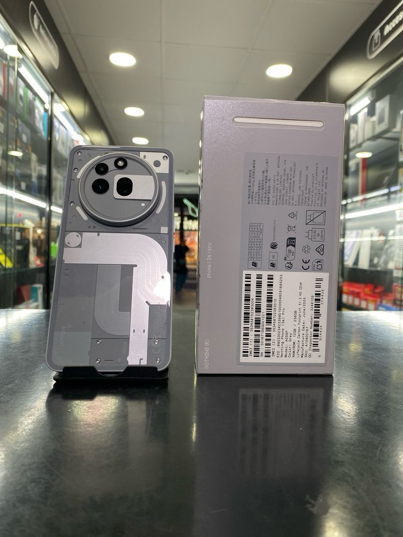 Nothing Phone (3a) Pro 256GB Gris afbeelding 2