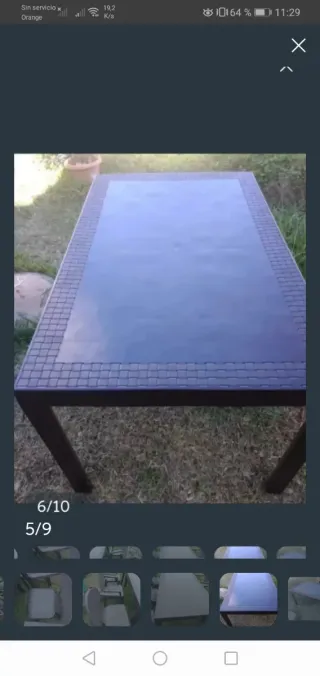 Mesa y 8 sillas de jardín/terraza