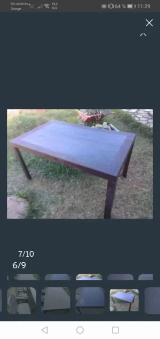 Mesa y 8 sillas de jardín/terraza