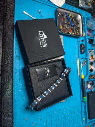 Pulsera Lotus Style Plata y Azul