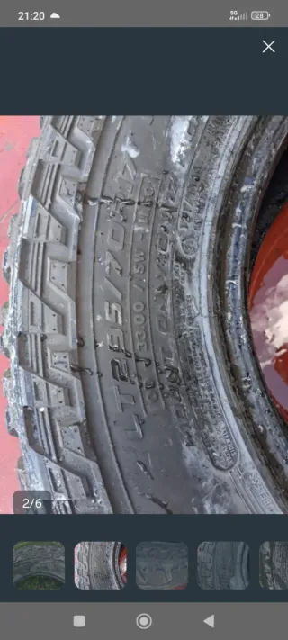 Pareja de neumáticos todoterreno T 295/70 R17