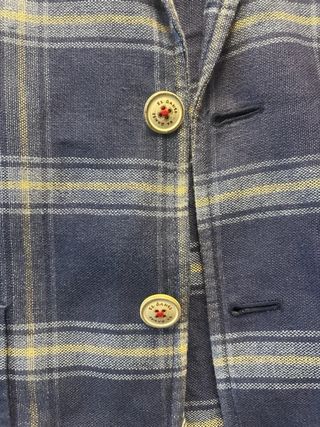 Americana El Ganso cuadros azul