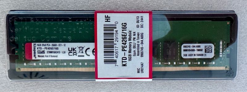 Kingston DDR4 16GB PC4-2666V-EE1-12