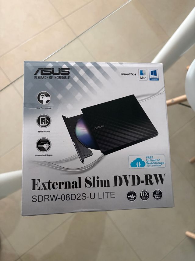ASUS External Slim DVD-RW SDRW-08D2S-U LITE