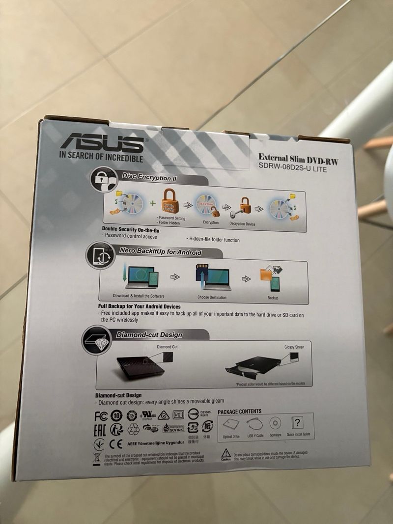 ASUS External Slim DVD-RW SDRW-08D2S-U LITE afbeelding 3