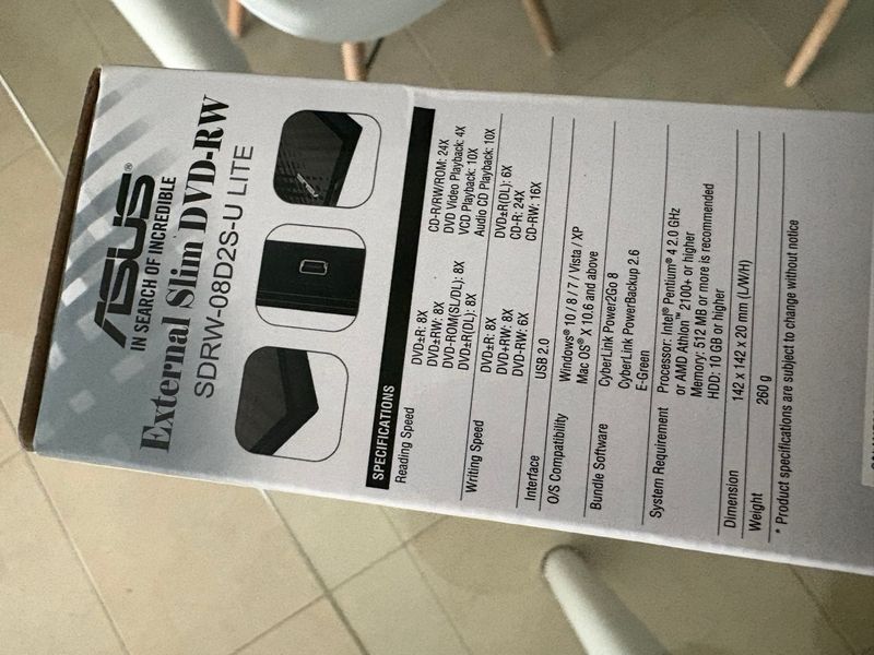 ASUS External Slim DVD-RW SDRW-08D2S-U LITE afbeelding 4
