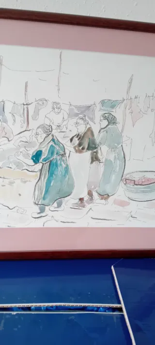 Acuarela Rosa Gelpi 63x45 enmarcada