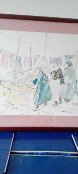 Acuarela Rosa Gelpi 63x45 enmarcada